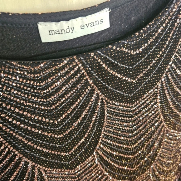 Mandy Evans Holiday Sparkle and Drape Metallic Blouse - Picture 5 of 8